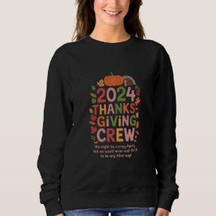 Sweatshirt Équipe de Thanksgiving en famille 2024 Dinde Corre
