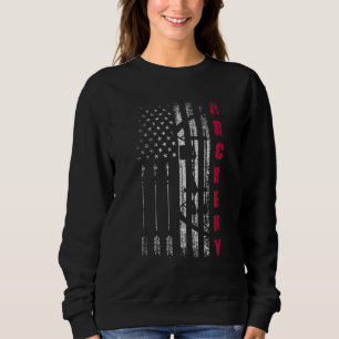 Sweatshirt Équipe de tir à l'arc Usa Drapeau Américain Cœur A