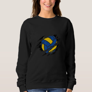 Sweatshirt Équipe de Volleyball Athlétique Rétro Sport Filet