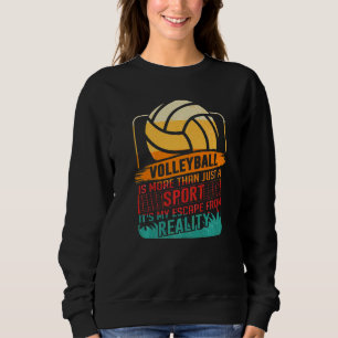 Sweatshirt Équipe de Volleyball Rétro Athlétique Sport Filet 