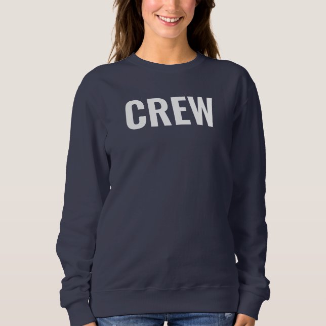 Sweatshirt Équipe d'équipage Ajouter le logo Texte ici Femmes (Devant)