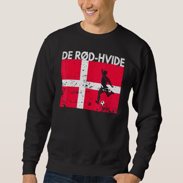 Sweatshirt Équipe Du Danemark De Football Fan Jersey Soccer D (Devant)