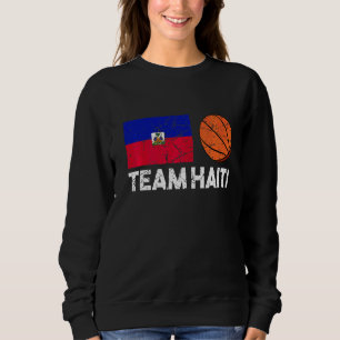 Sweatshirt Équipe Haïti Haïti Drapeau Haïtien Basketball Fan 