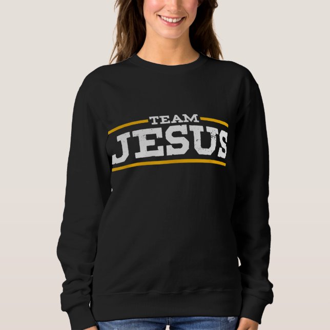 Sweatshirt Équipe Jésus-Christ Dieu catholique orthodoxe chré (Devant)