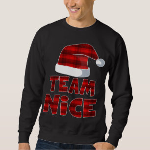 Sweatshirt Équipe Nice Père Noël Red Plaid Claus Noël Pyjama