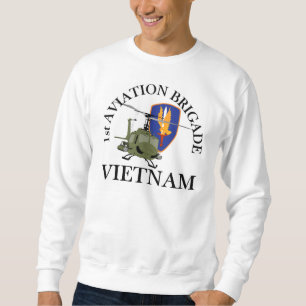 Sweatshirt ęr Vétérinaire Huey du Vietnam de Bde d'Avn