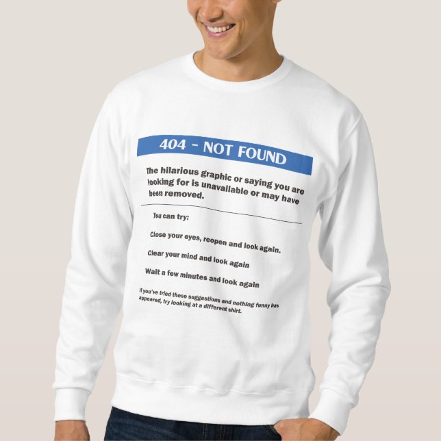 Sweatshirt Erreur 404 (Devant)
