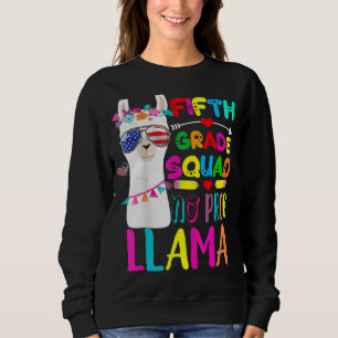 Sweatshirt Escadron de 5e année Aucun Prob Enseignant Llama R