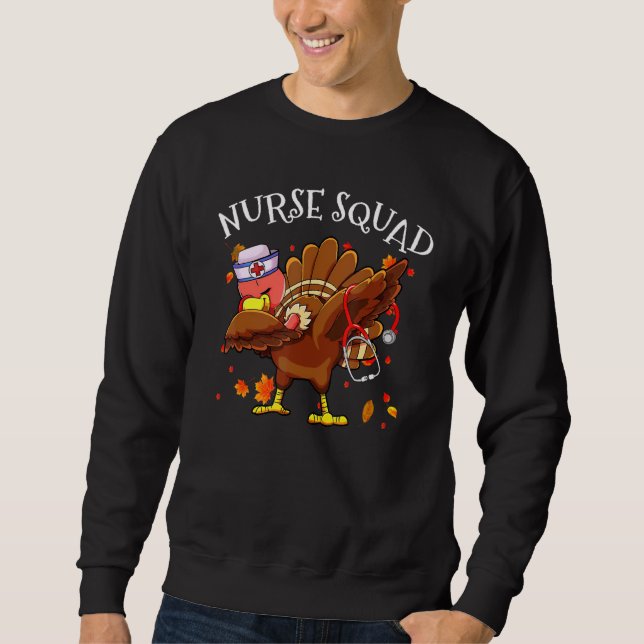 Sweatshirt Escarade d'action de grâces Dabbing Turquie Infirm (Devant)