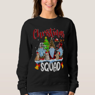 Sweatshirt Escouade de Noël Blanc léopard rouge grenat
