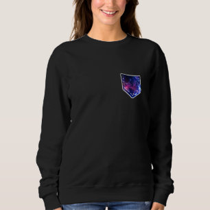 Sweatshirt Espace cosmique Galaxie Alien Poche Art Fière