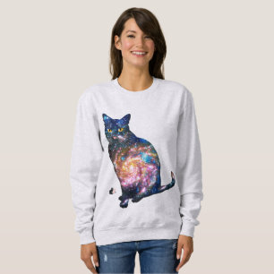Sweatshirt Espace Radiant Dans Le T-shirt Chat