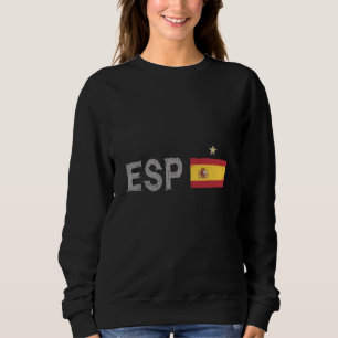 Sweatshirt Espagne Football Fan Chemise Espagnole Drapeau