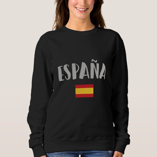 Sweatshirt Espagne Football Fan Shirt Drapeau (Devant)