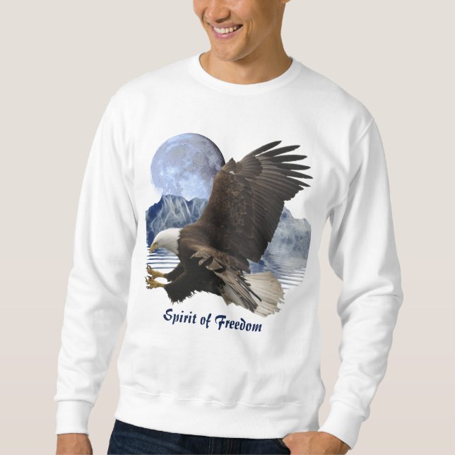 Sweatshirt ESPRIT DE LA LIBERTÉ Aigle chauve Vêtements de fau (Devant)