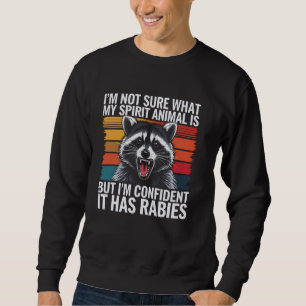 Sweatshirt Esprit de Raton Laveur Rage Animale Drôle Rétro Vi