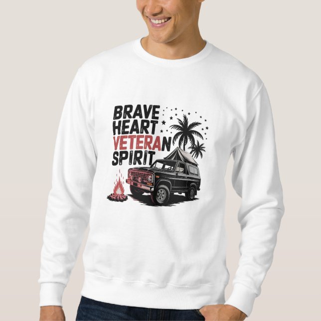 Sweatshirt Esprit vétéran du coeur brave (Devant)