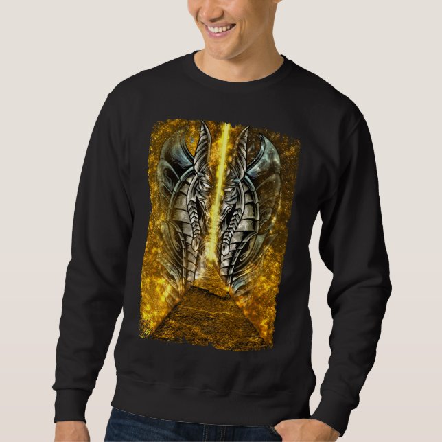 Sweatshirt Esthétique du dieu égyptien Anubis Pyramid (Devant)