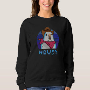 Sweatshirt Esthétique Howt Cute Blue Quaker Parrot Moine Para