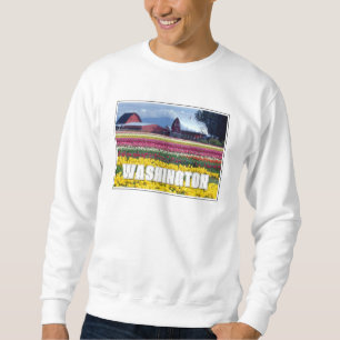Sweatshirt État de Washington   Champ de tulipes