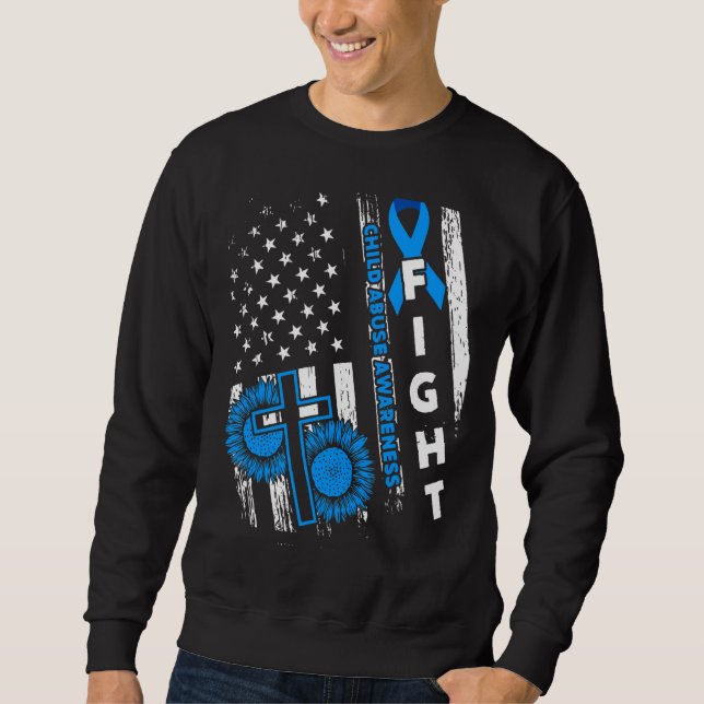 Sweatshirt États-Unis Amérique drapeau Prévention de la maltr (Devant)