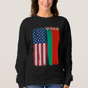 Sweatshirt États-Unis Biélorussie Semi-américain Drapeau Raci