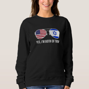 Sweatshirt États-Unis Israël Drapeau lunettes de soleil Israé