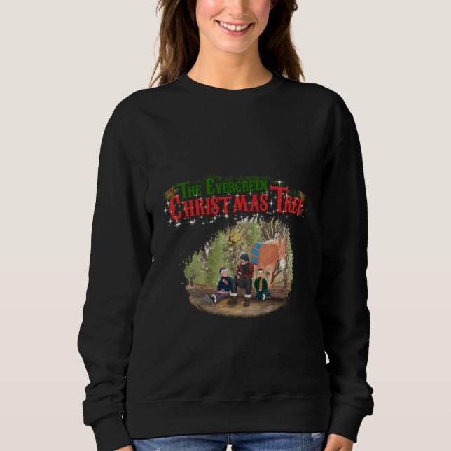 Sweatshirt Éternel pull de Noël à motif de sapin  (Devant)