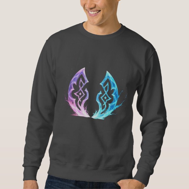 Sweatshirt Ethereal Rune Convergence – Arcane Energy Emblem (Devant)