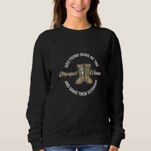 Sweatshirt Étiquette de chien vétéran féminin la plus forte