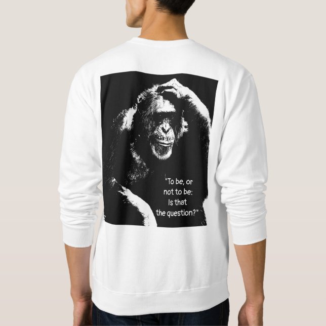 Sweatshirt Être ou ne pas être citée Hommes Moderne Blanc (Dos)