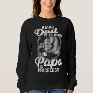 Sweatshirt Être Papa Est Un Honneur Être Papa Est Un Vain Ine