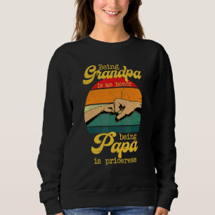Sweatshirt Être Papa Est Un Honneur Être Papa Est Un Vain Ine