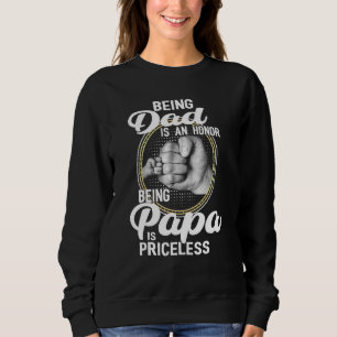 Sweatshirt Être Papa Est Un Honneur Être Papa Est Un Vain Ine