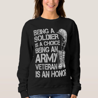Sweatshirt Être un soldat est un choix Raglan Baseball