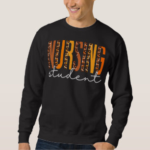 Sweatshirt Étudiant en soins infirmiers Leopard Automne Amate