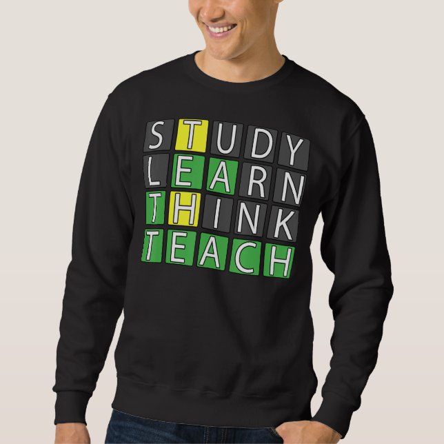 Sweatshirt Etudier Apprendre Penser enseigner (Devant)