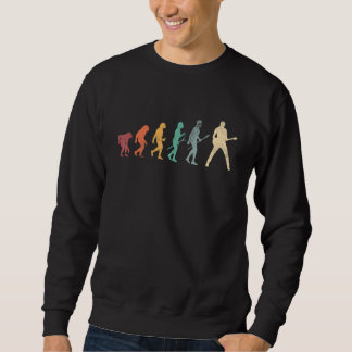 Sweatshirt Evolution de Man Guitare Musique Guitariste Vintag