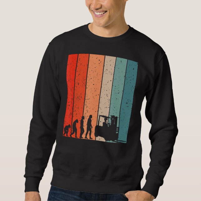 Sweatshirt Evolution des hommes Forklifts Evolution des pilot (Devant)