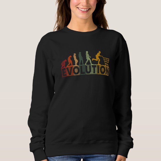 Sweatshirt Evolution Shopping Trolley Kaufrausch Consumer Cri (Devant)