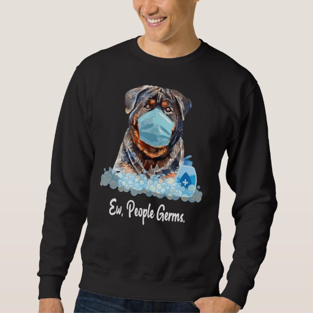 Sweatshirt Ew Personnes Germes Rottweiler Chien Portant Le Ma (Devant)