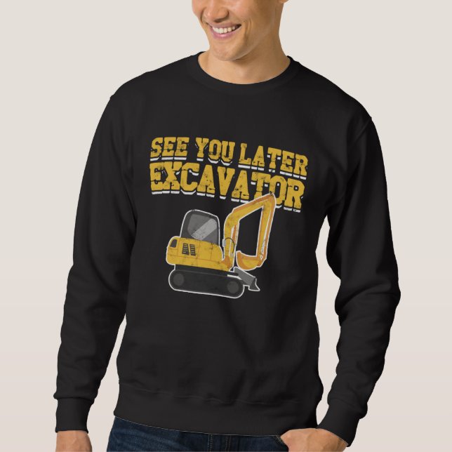 Sweatshirt Excavator Kids Boys Toddler Excavator Dig  Heavy E (Devant)
