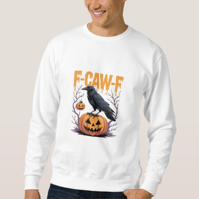 Sweatshirt F-Caw-F Classic Halloween Raven Pumpkin Tee - Spoo (Devant)
