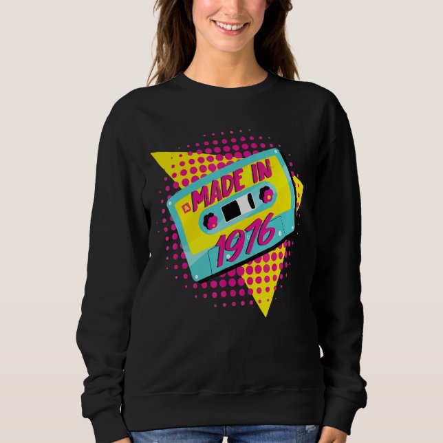 Sweatshirt Fabriqué En 1976 46e anniversaire 80s 90s 1990s 19 (Devant)