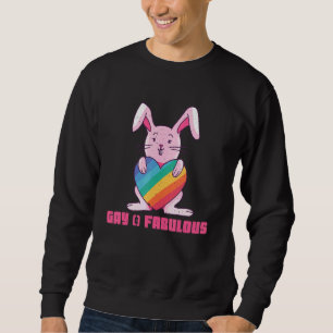 Sweatshirt Fabuleux Rainbow Rabbit Bunny Gay Lgbtq Lgbt Pride
