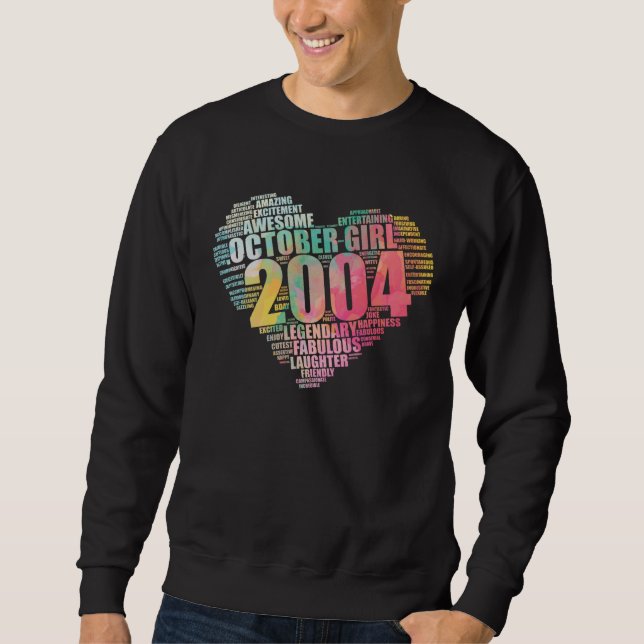 Sweatshirt Fabulous October 2004 Girl Legendary & Awesome Big (Devant)