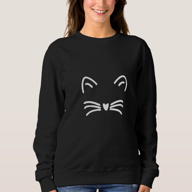 Sweatshirt Faces de chat (Devant)