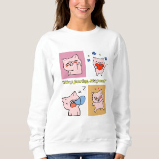 Sweatshirt faces de devis de porc