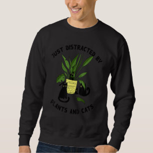 Sweatshirt Facile À Distraire Par Les Plantes Et Chats Chaton