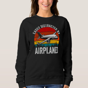 Sweatshirt Facilement Distrait Par Avion Plan Pilote Aéronaut